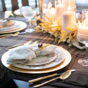 autumn themed place setting