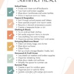 end of school year organizing checklist