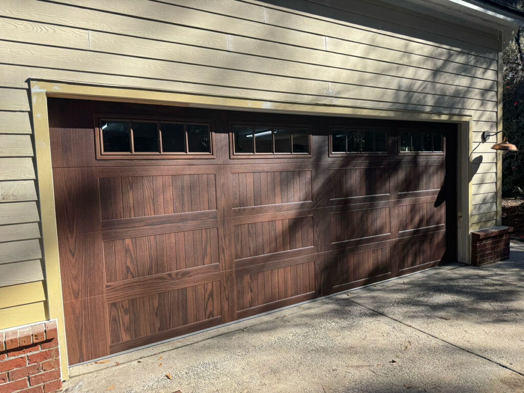 wood veneer garage door