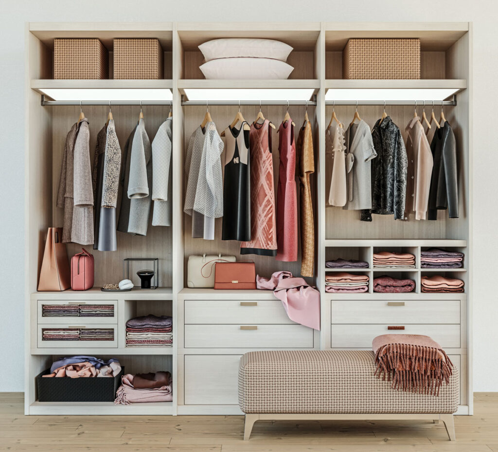 organized woman's closet