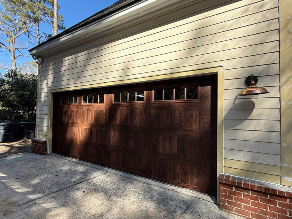 new wood garage door