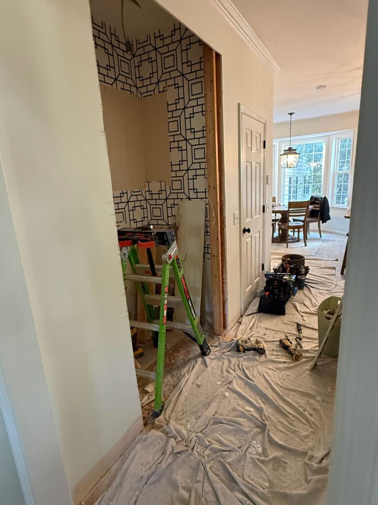 demolished wet bar